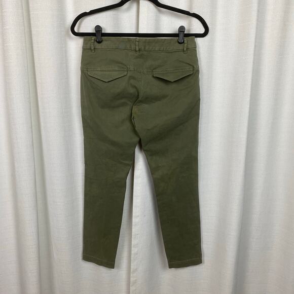 Nili Lotan Olive Green Tel Aviv Classic Military Straight Leg Pants Sz.0 - Picture 9 of 13